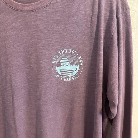 Artisans Houghton Lake Michigan Long Sleeve Tee | Purple, Lightweight, Sz Large - Picture 3 of 6